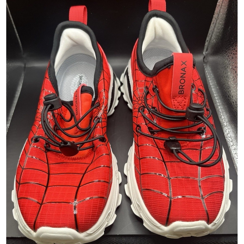 Bronax Spider-Man Boys Sneakers Red Superhero Athletic Tennis Shoes Size 1.5